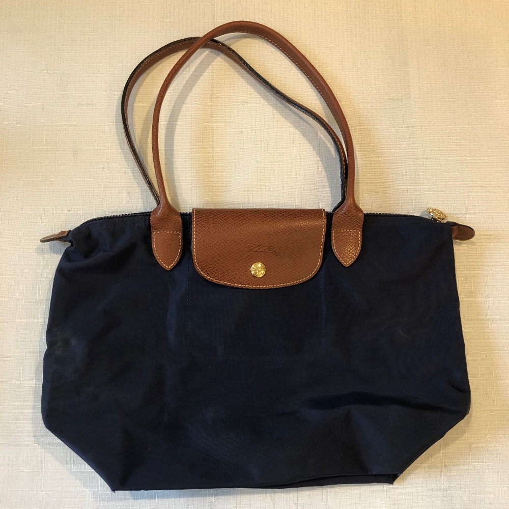 Navy Longchamp Bag Lightly Used